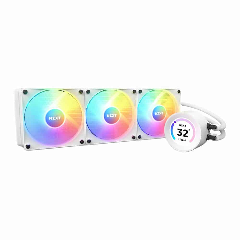 (image for) NZXT Kraken ELite 360 RGB White AIO Intel/AMD CPU Hydro-Cooler (2023 Edition)